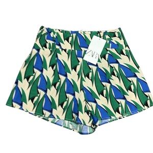 💙 Zara 💚 NWT shorts cotton linen blend XS